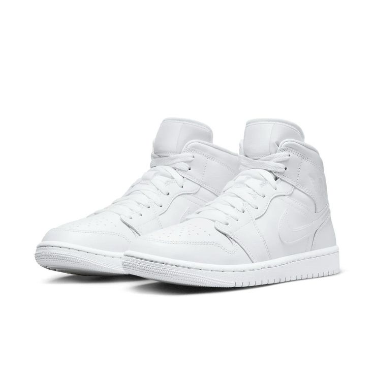 Premium All-White Mid-Top Sneaker