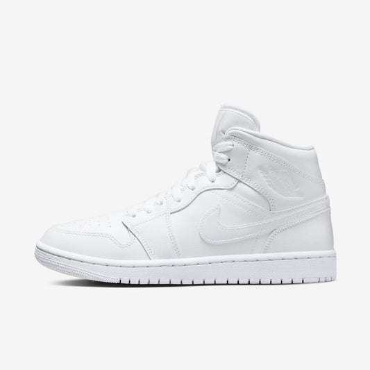 Premium All-White Mid-Top Sneaker