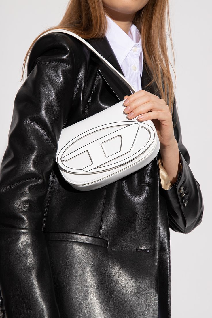 Luxury White Structured Shoulder Bag
