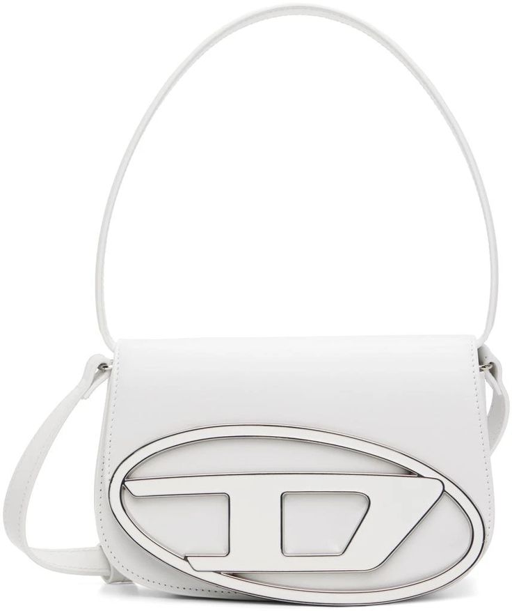 Luxury White Structured Shoulder Bag