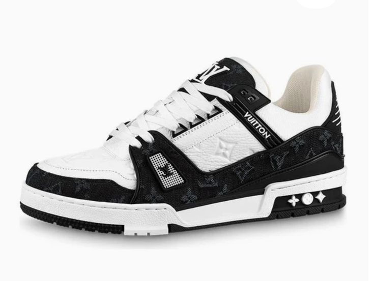 Luxury Black & White Statement Trainer