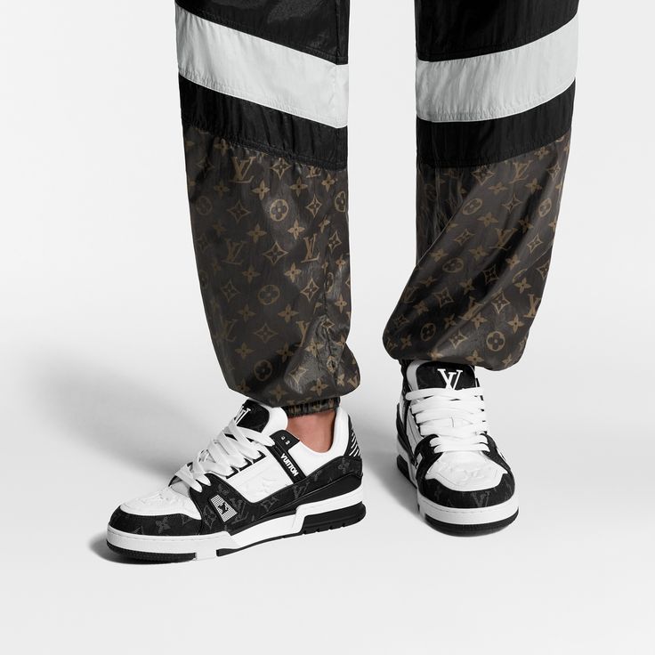 Luxury Black & White Statement Trainer