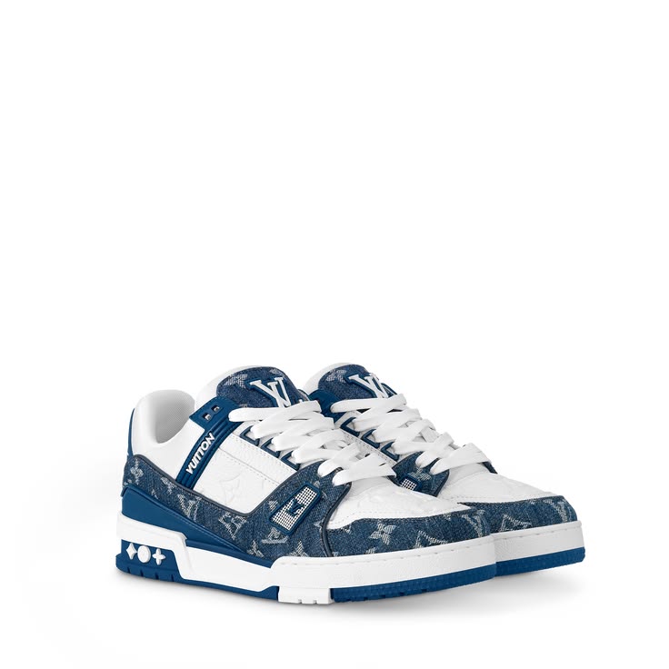 Luxury White & Denim Trainer