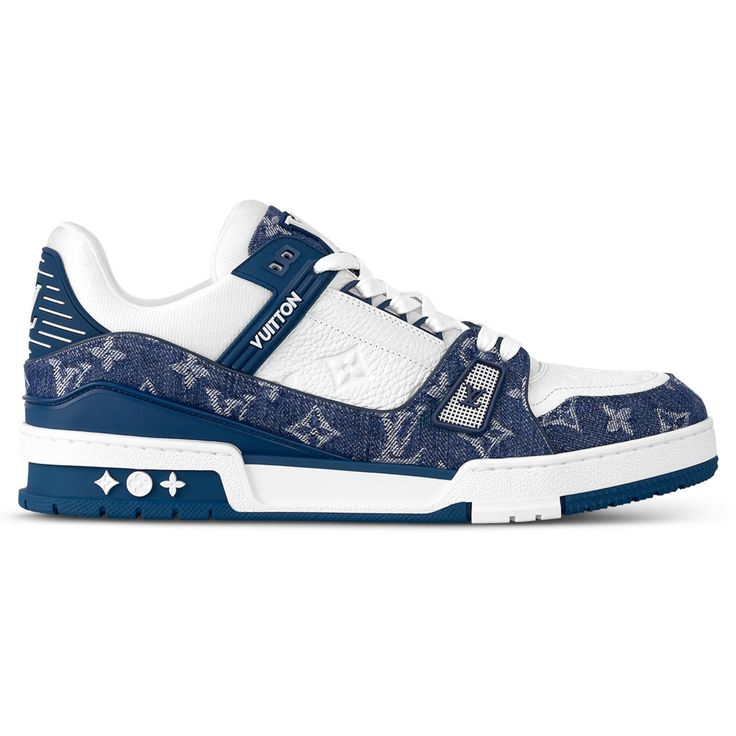 Luxury White & Denim Trainer