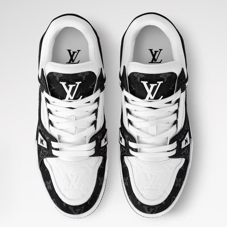 Luxury Black & White Statement Trainer