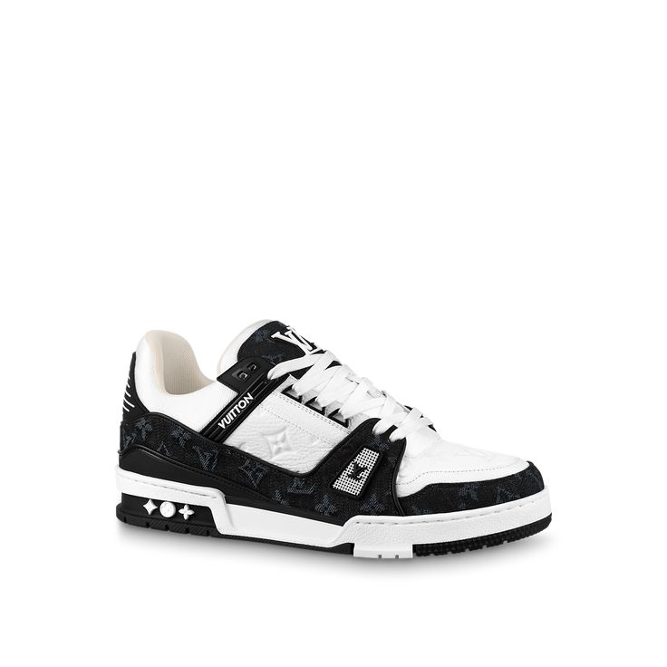 Luxury Black & White Statement Trainer