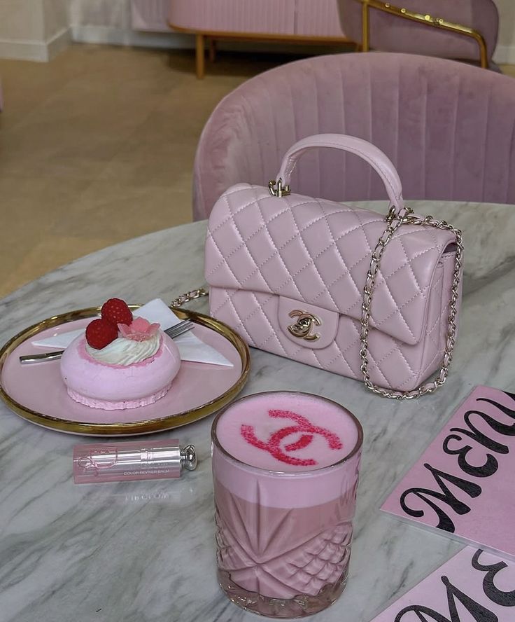 Luxury Pink Quilted Shoulder Bag