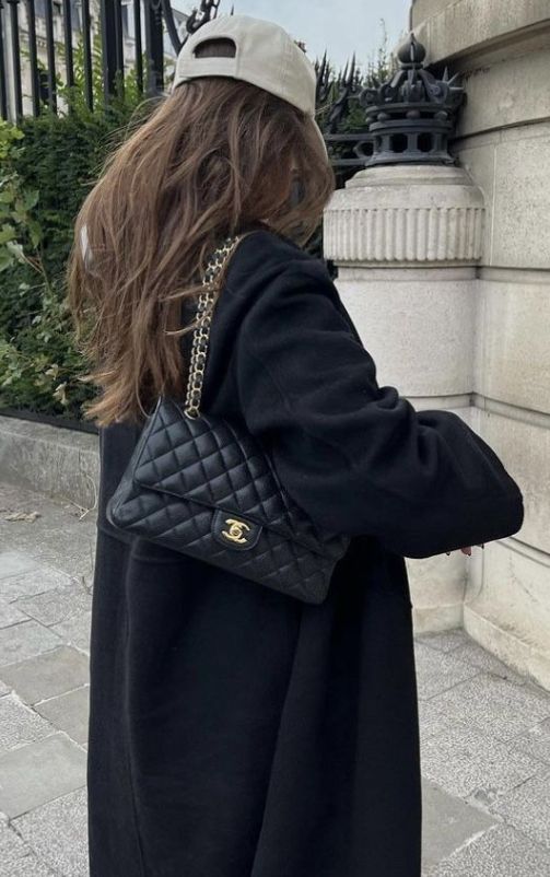 Luxury Quilted Black Shoulder Bag