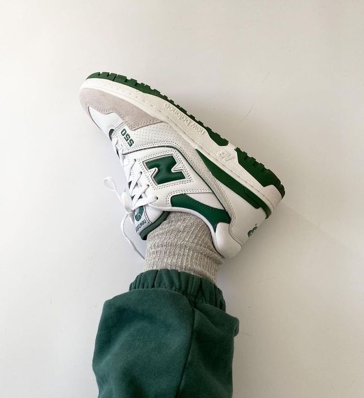 Luxury Retro Court Sneaker in Sea Salt & Green