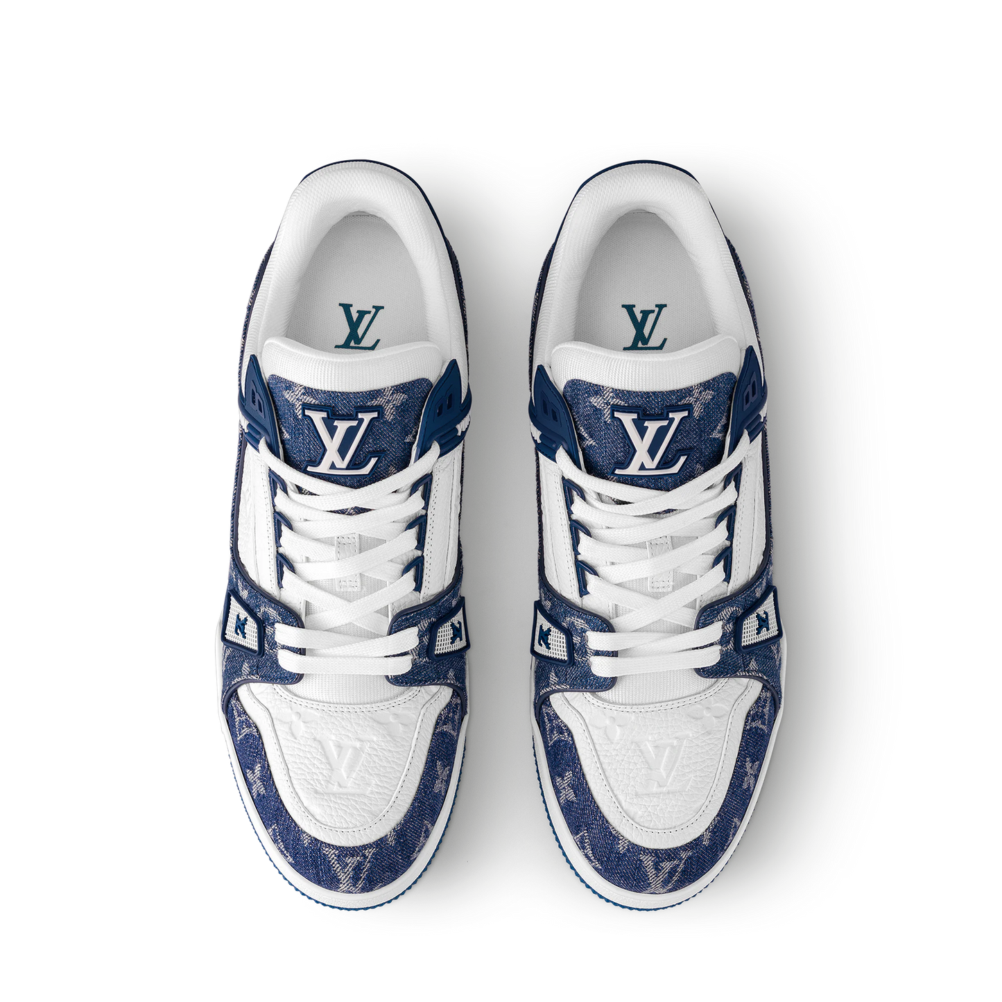 Luxury White & Denim Trainer