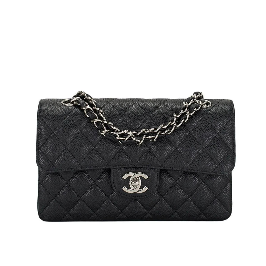 Luxury Quilted Black Shoulder Bag