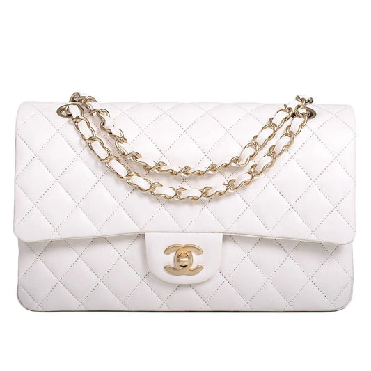 Luxury Quilted White Shoulder Bag