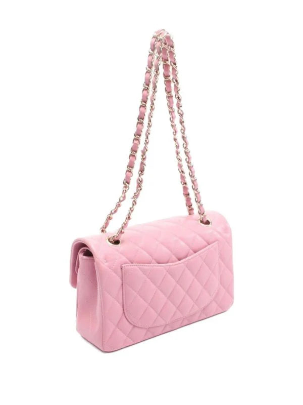 Luxury Pink Quilted Shoulder Bag