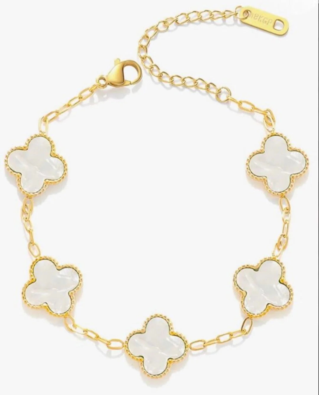 Luxury White Clover Bracelet